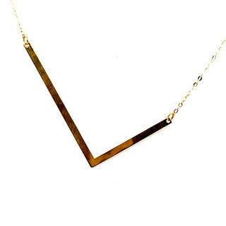 14KY "L" Initial Gold Pendant