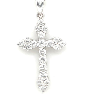 18K Estate Diamond Cross Pendant