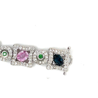 14KW Estate Sapphire and Diamond Bracelet