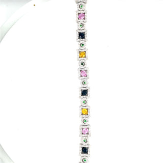 14KW Estate Sapphire and Diamond Bracelet