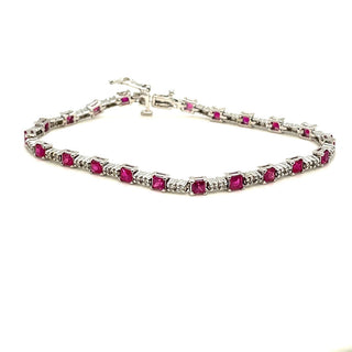 14KW Ruby and Diamond Bracelet