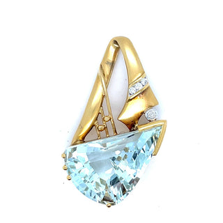 18KY Colored Stone Slide Pendant