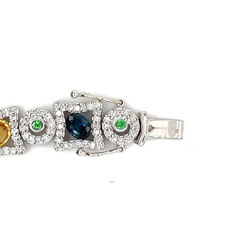 14KW Estate Sapphire and Diamond Bracelet