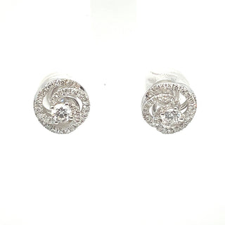 14KW Diamond Stud Earring